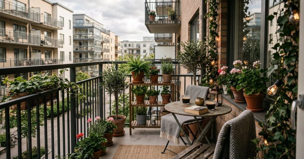 Idées décoration balcon avec plantes, mobilier et accessoires tendance pour un espace extérieur stylé