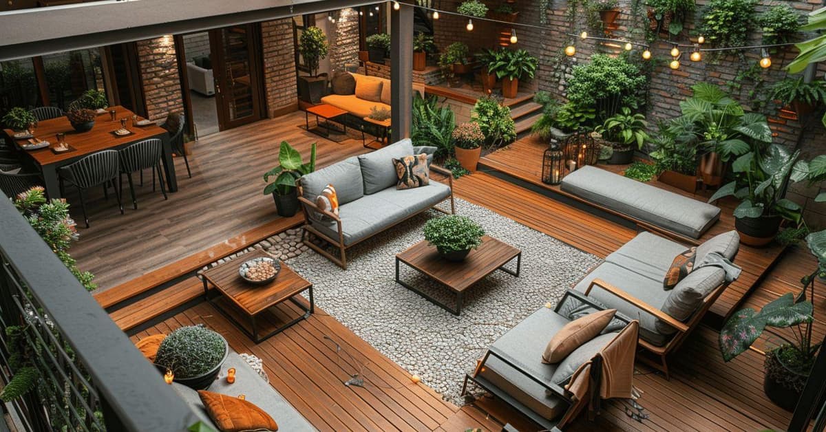 Amenagement terrasse multi niveaux 28 idees creer plusieurs espaces votre terras