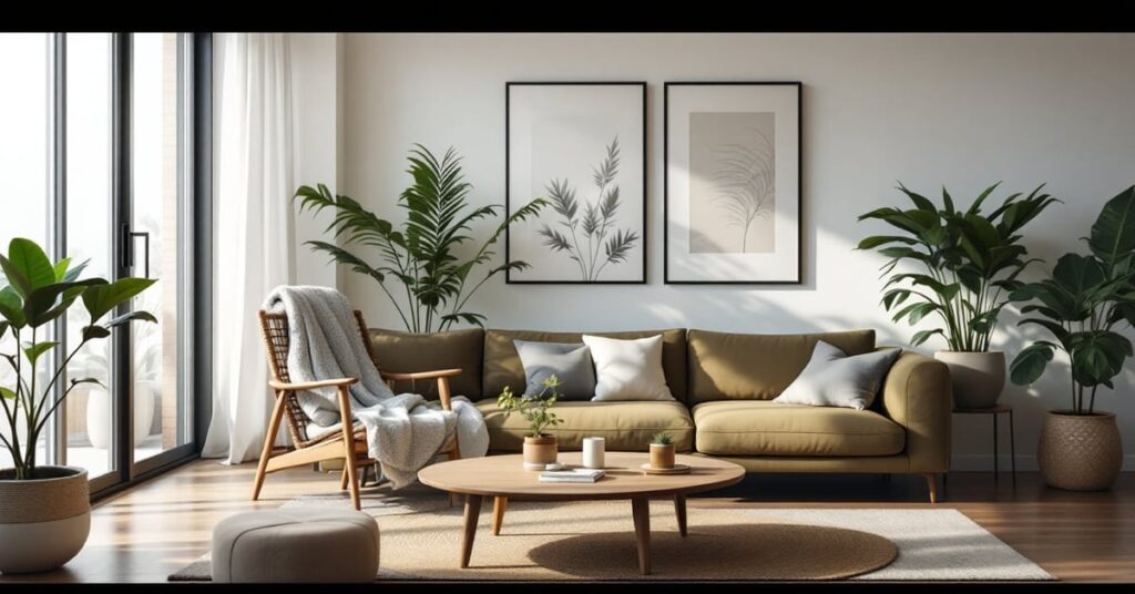 Traduction home staging : intérieur moderne réaménagé pour valoriser un bien immobilier à la vente
